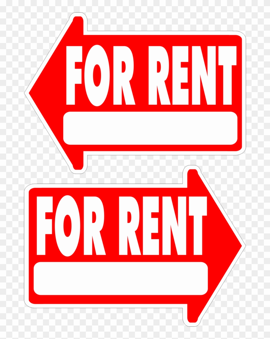 For Rent Yard Sign Arrow Shaped With Frame Statrting - Rent Sign Clipart