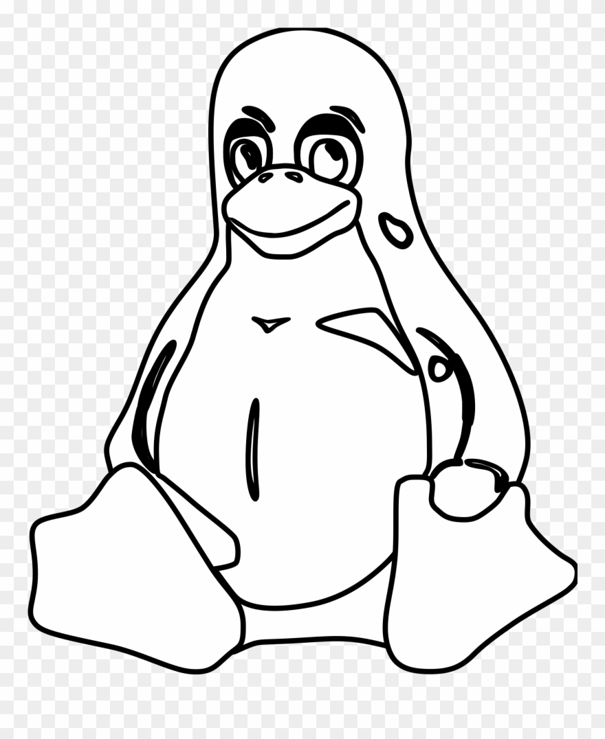 Tux Penguin Clip Art - Imagen De Tux Paint Para Pintar - Png Download