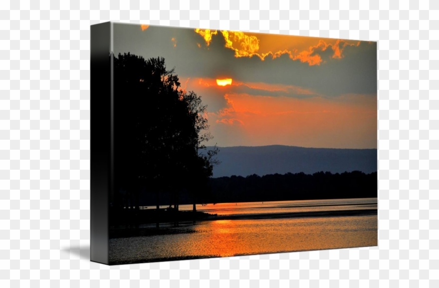 Drawing Rivers Sunset Png Royalty Free Download - Gallery-wrapped Canvas Art Print 16 X 11 Entitled Chickamauga Clipart