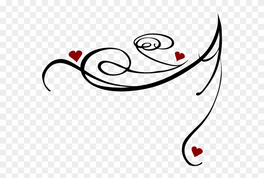 Swirls Swirl Swirly Fancy Elegance Elegant Floral Desig - Black And White Swirls Clipart