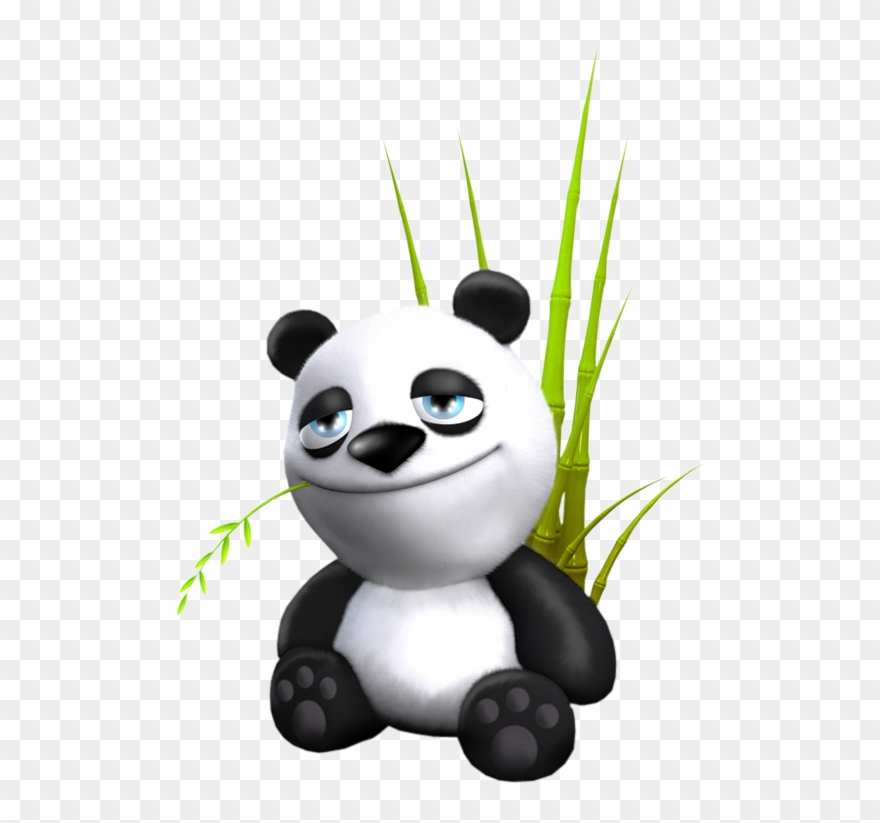 Pandas And Bamboo - Animated Moving Panda Bear Clipart