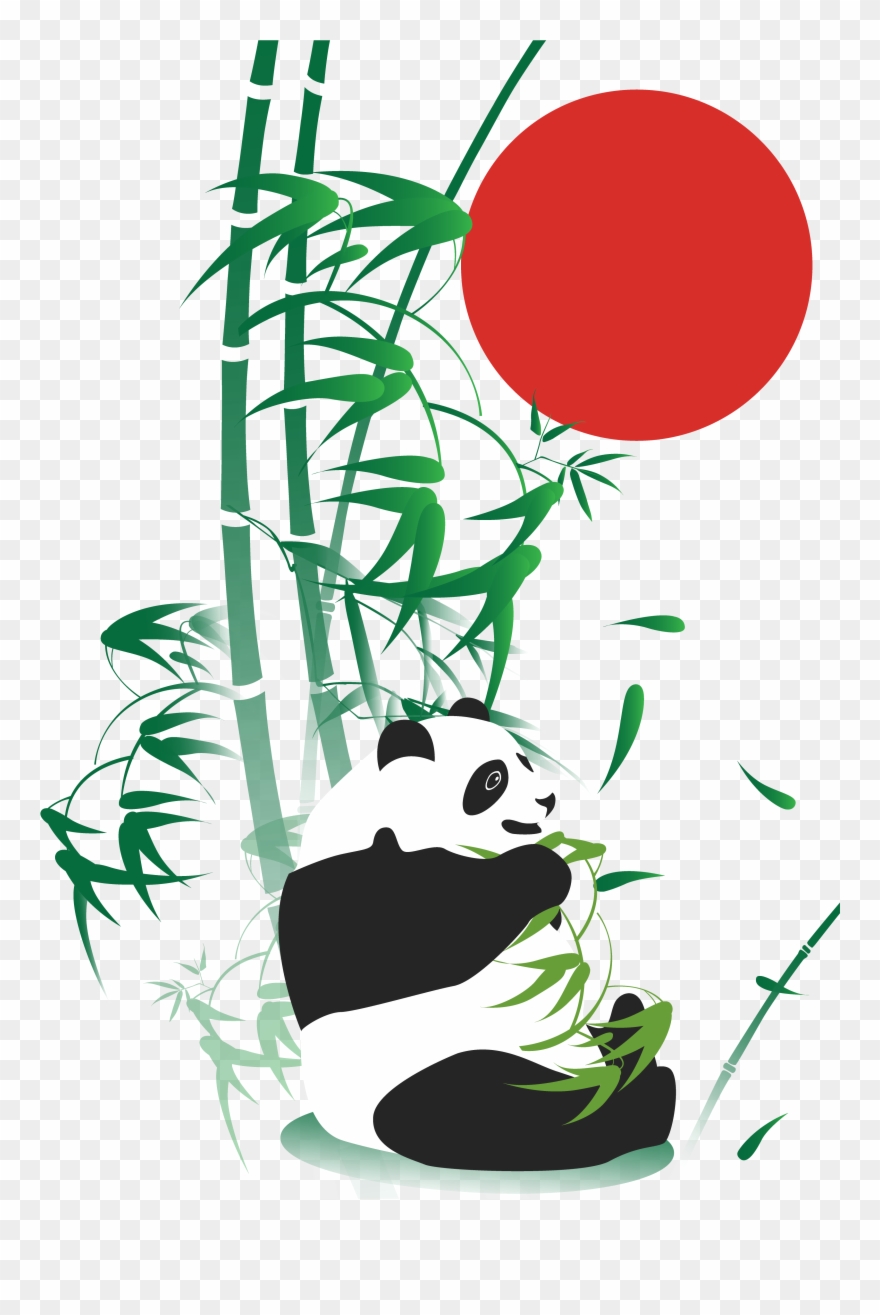 Giant Panda Bamboo Adobe Image Transparent Library - Gambar Panda Di Pohon Bambu Clipart