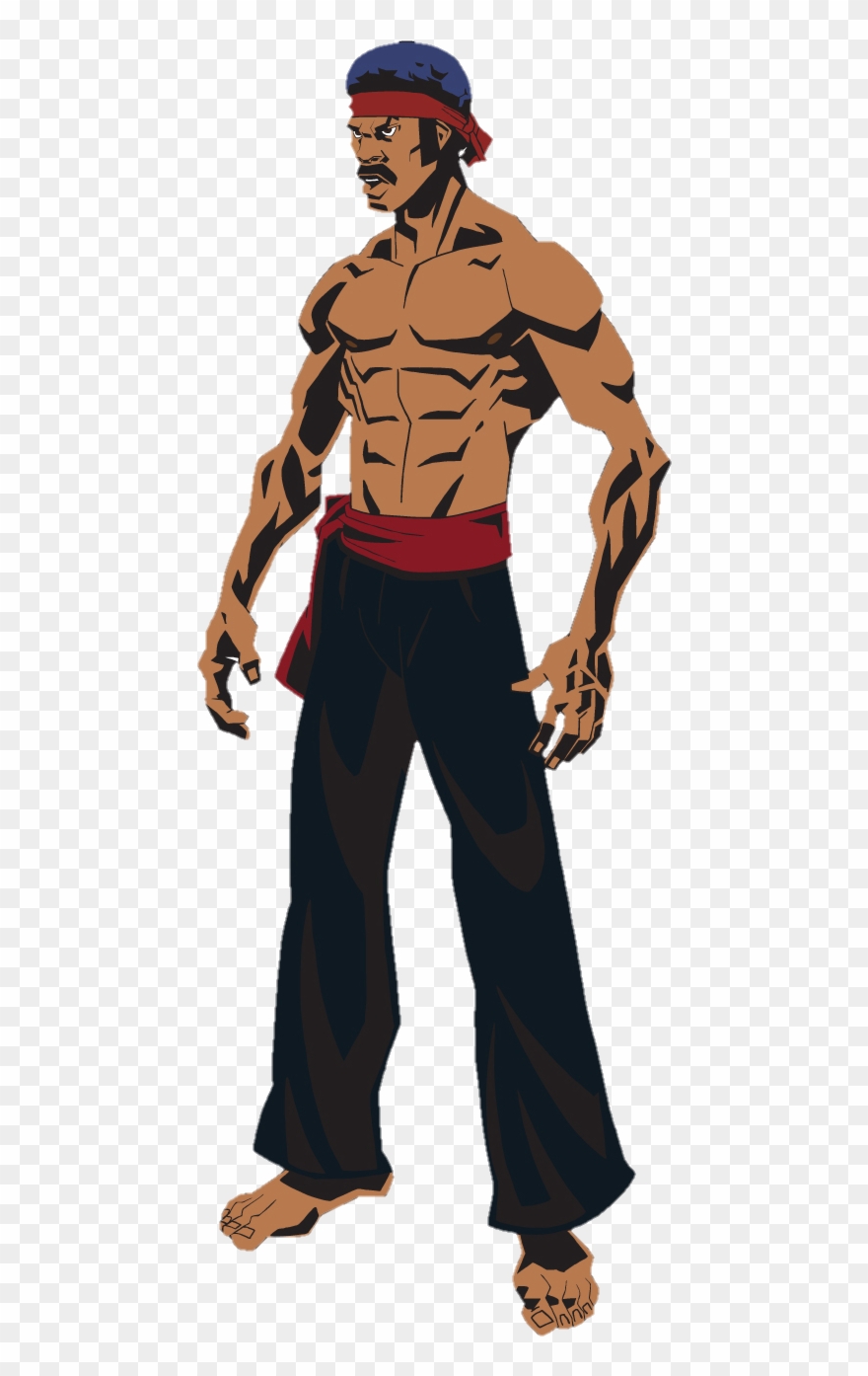 1487388621229 - Black Anime Martial Artist Clipart