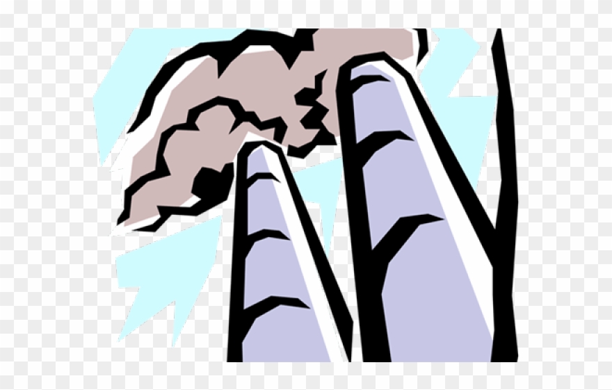 Industrial Clipart Smoke Stacks - Pollution Clipart - Png Download