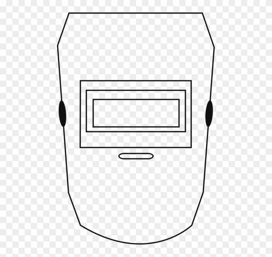 Clipart Black And White Download Helmets Mask Computer - Drawing Welding Helmets - Png Download