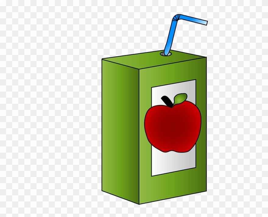 School Apple Juice Carton - Apple Juice Box Clipart - Png Download