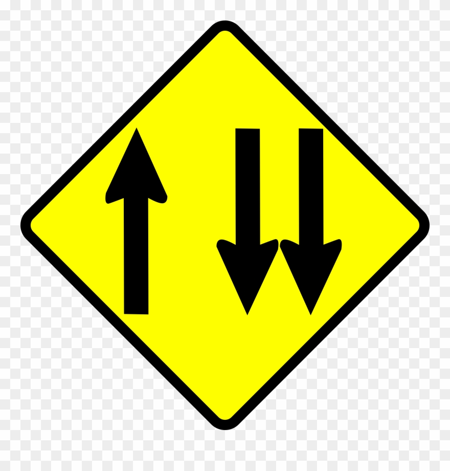 Traffic Sign Passing Lane Road - Luchemos Por La Vida Png Clipart