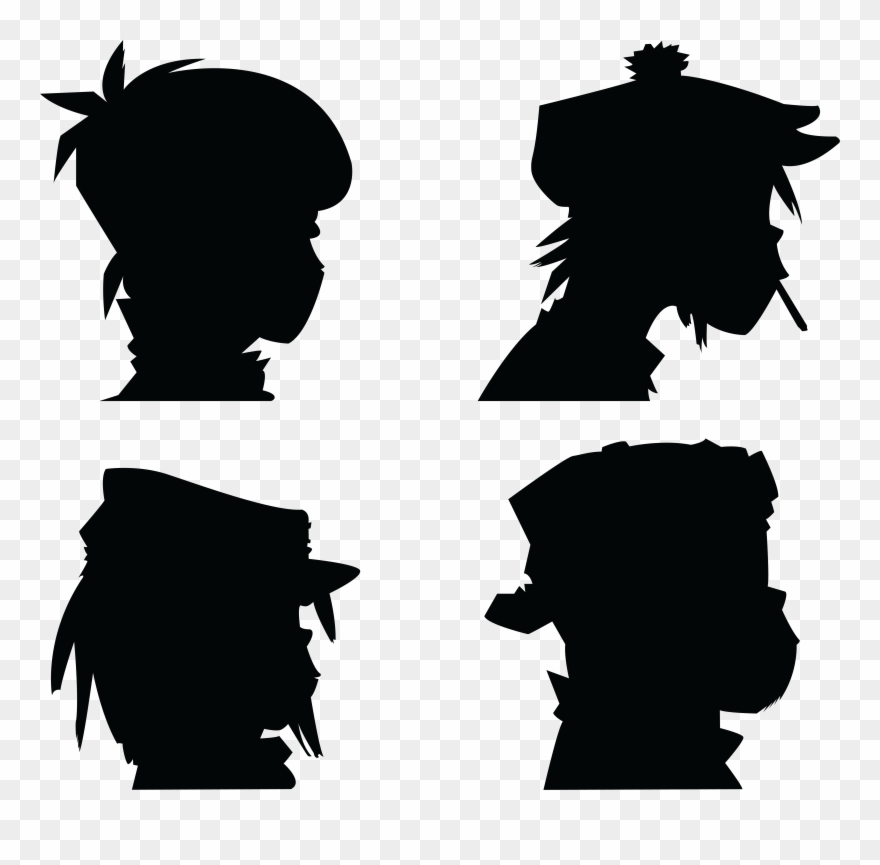 Christmas Angels Clipart Black And White - Gorillaz Demon Days Black And White - Png Download