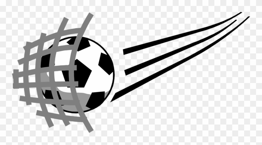 Soccer Ball Hitting Net Clipart