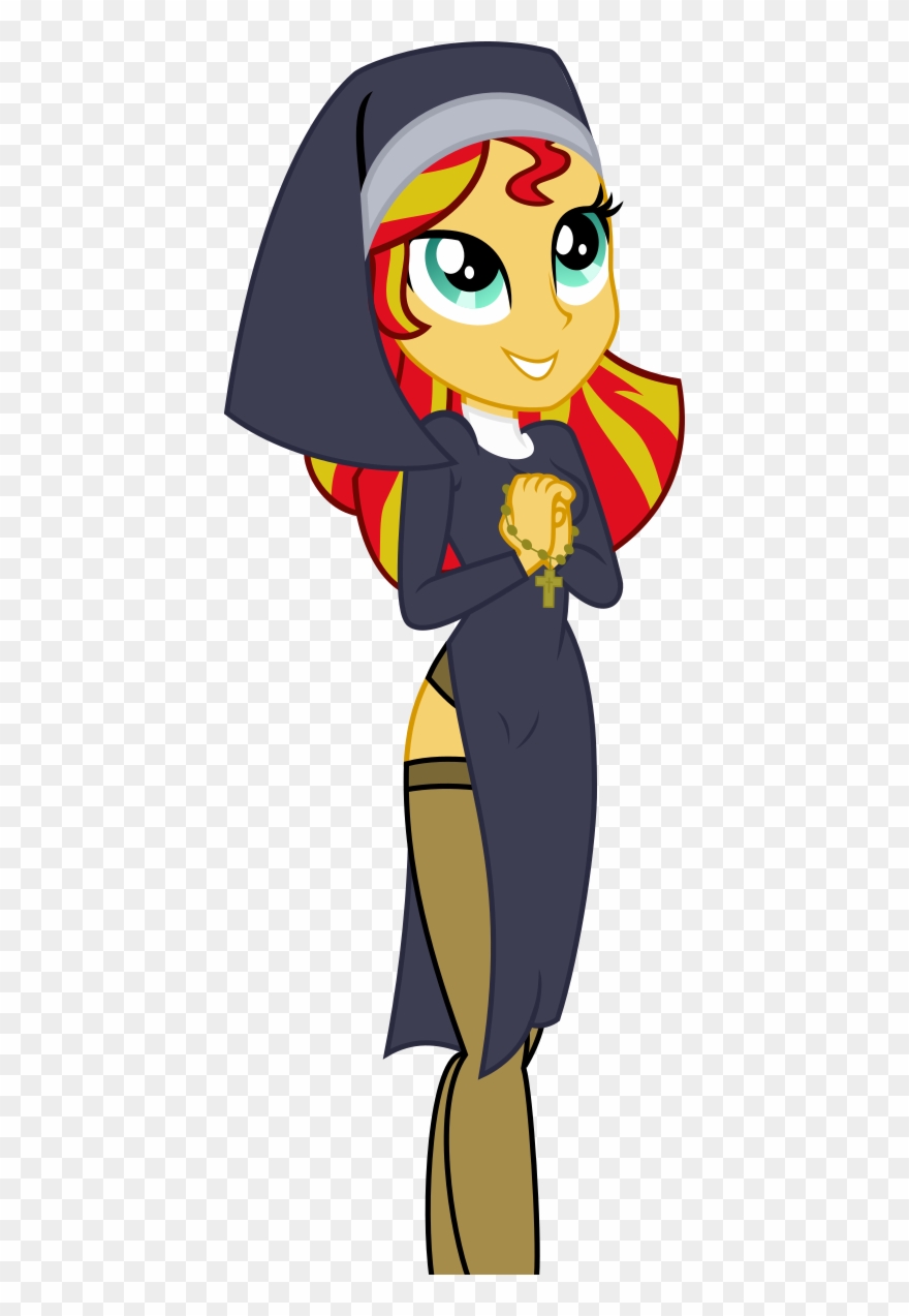 Breasts, Christian Sunset Shimmer, Clothes, Equestria - Cartoon Clipart