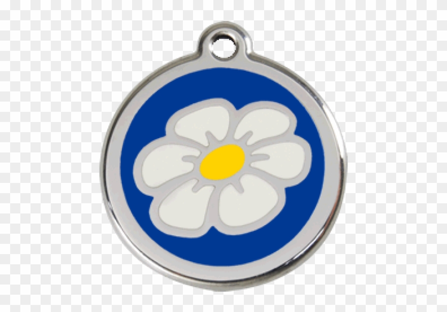 Red Dingo Daisy Cat Id Tag - Brown Clipart