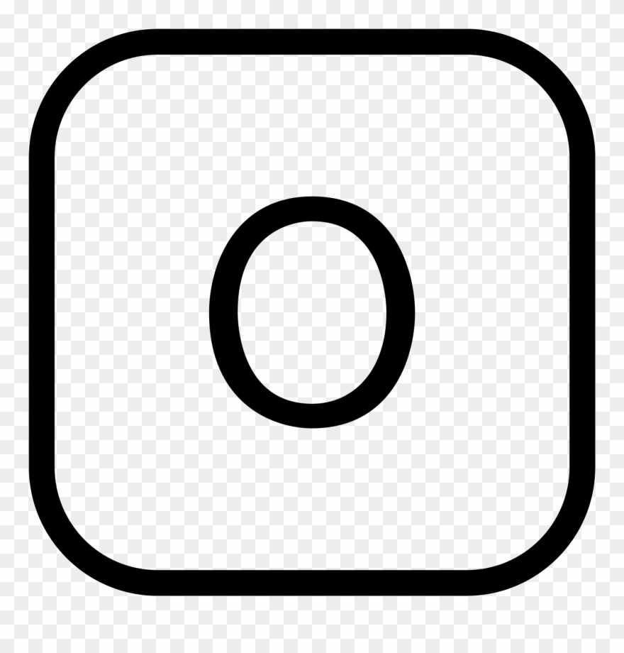This Icon Is Simply The Letter "o" Centered Inside - Social Media Logo Coloring Pages Clipart