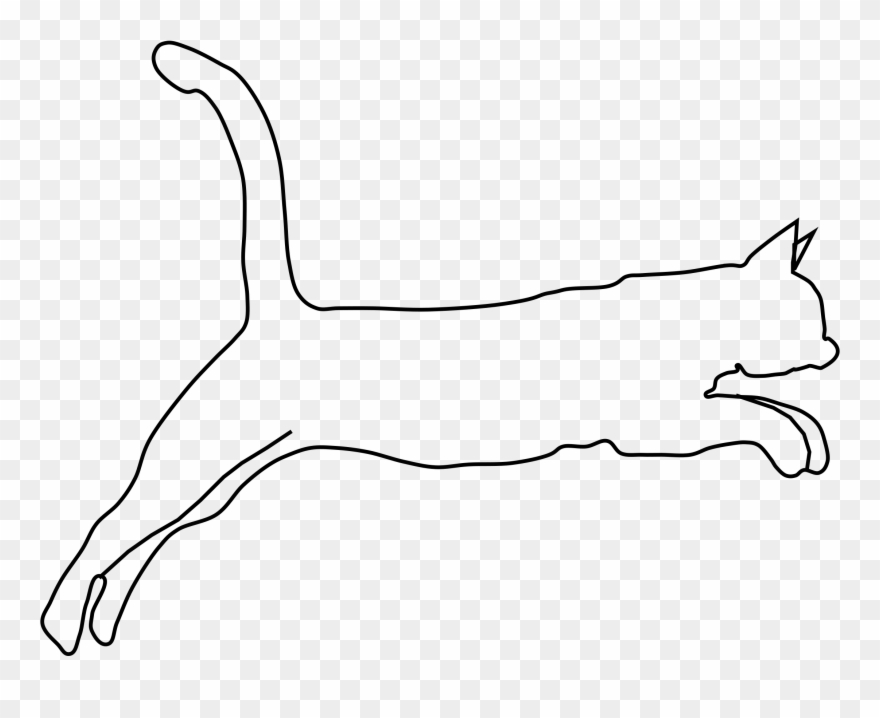 Big Image - Outline Drawings Of Cats Clipart
