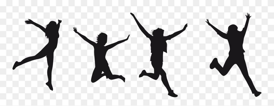 Joy Jumping Silhouette - People Silhouettes Jumping Clipart