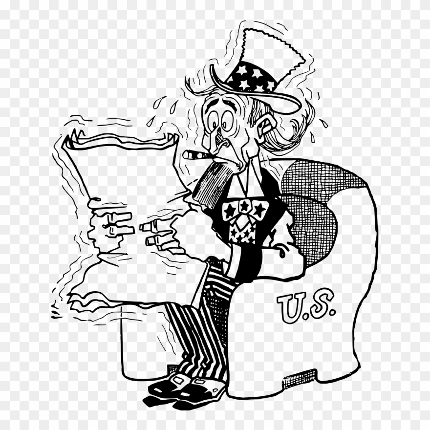 Medium Image - Nervous Uncle Sam Clipart