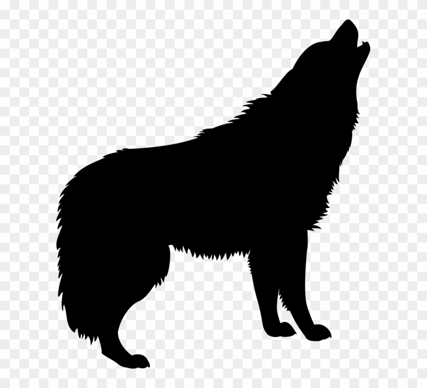 Wolf Howling Silhouette Png Clipart