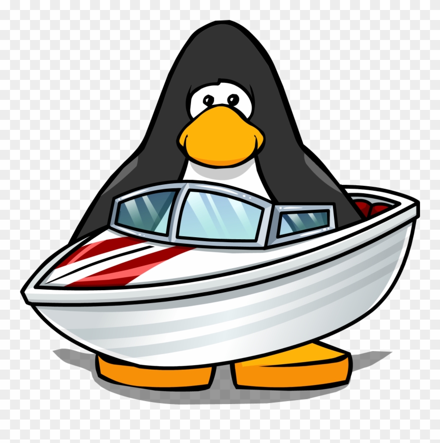 Cartoon Boat Png - Penguin On A Boat Clipart
