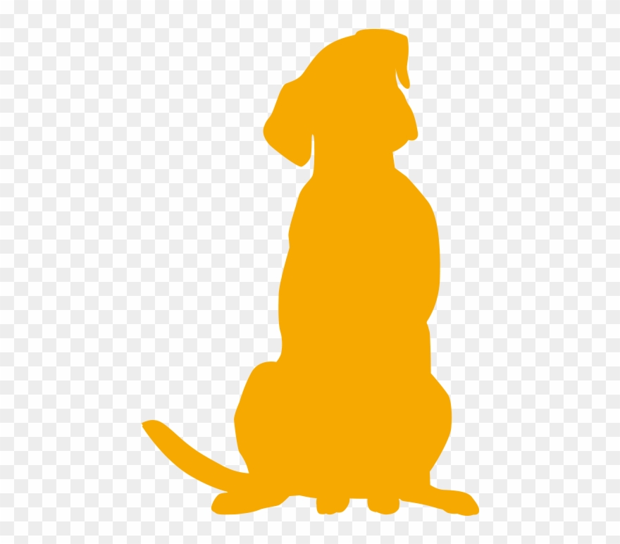 White Dog Silhouette Yellow Dog Silhouette - Pet Clipart