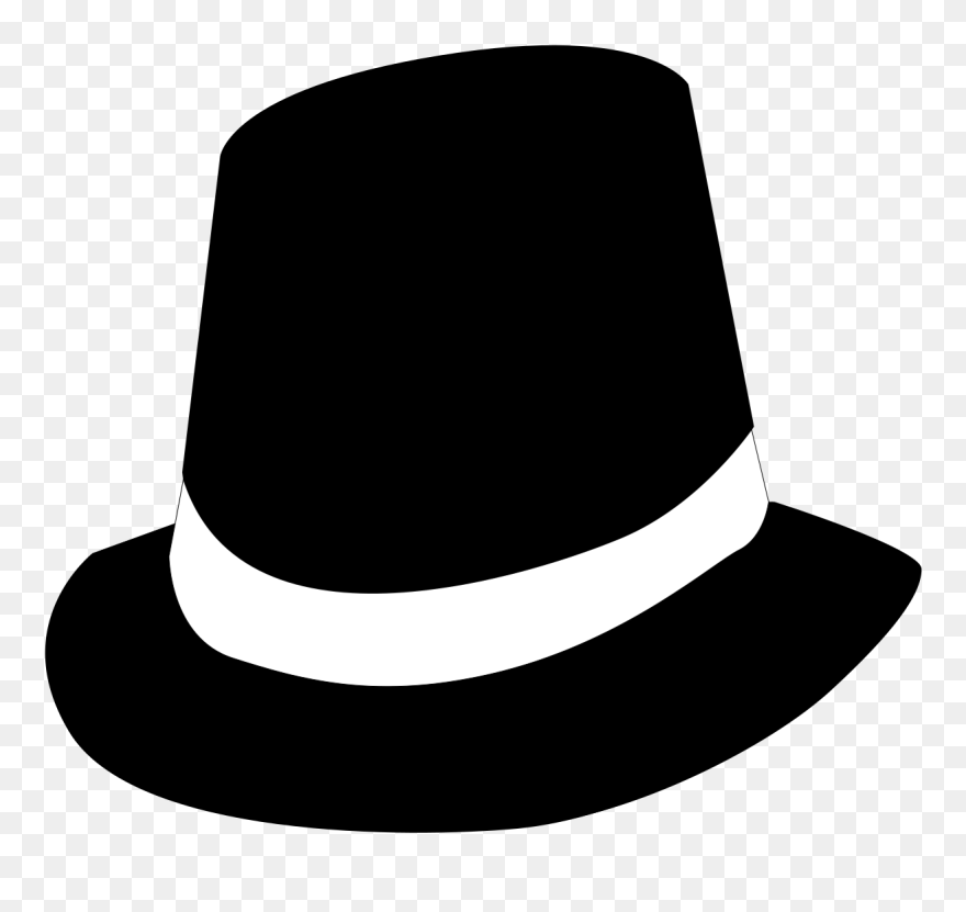 Top Hat Clipart Fedora Hat - Sombreros Blanco Y Negro - Png Download