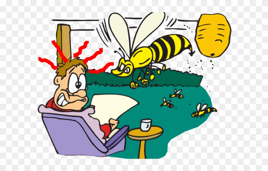 Fear Cliparts - Scared Of The Wasp - Png Download