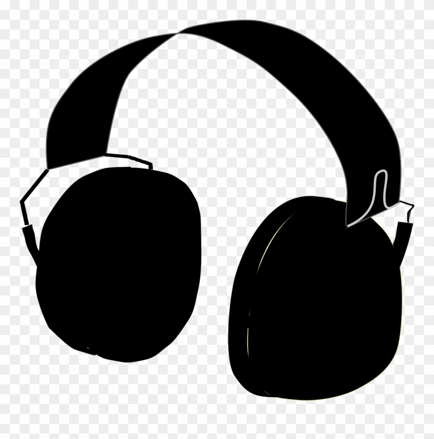 Headphones Clip Art At - Black Headphones Clipart - Png Download