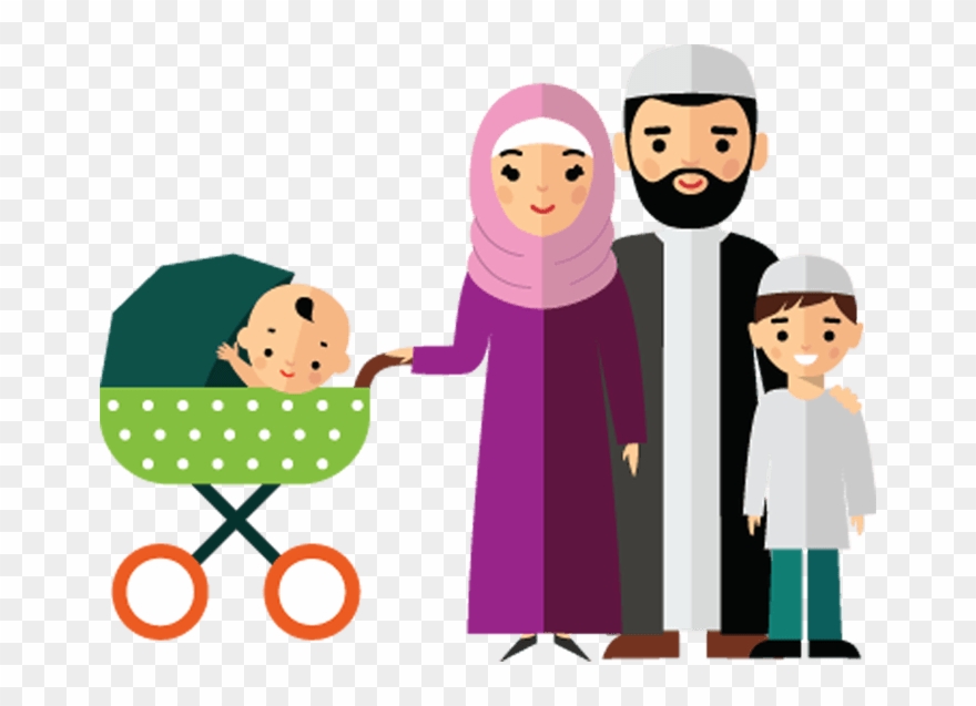 Pengajian Ldii Twitter Tweet - Muslim Family Cartoon Clipart