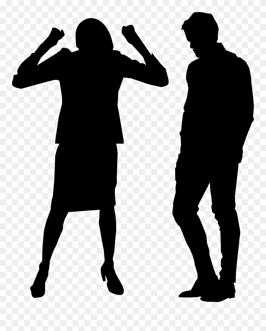 Drawing Computer Icons Silhouette Screaming - Berate Clipart - Png Download