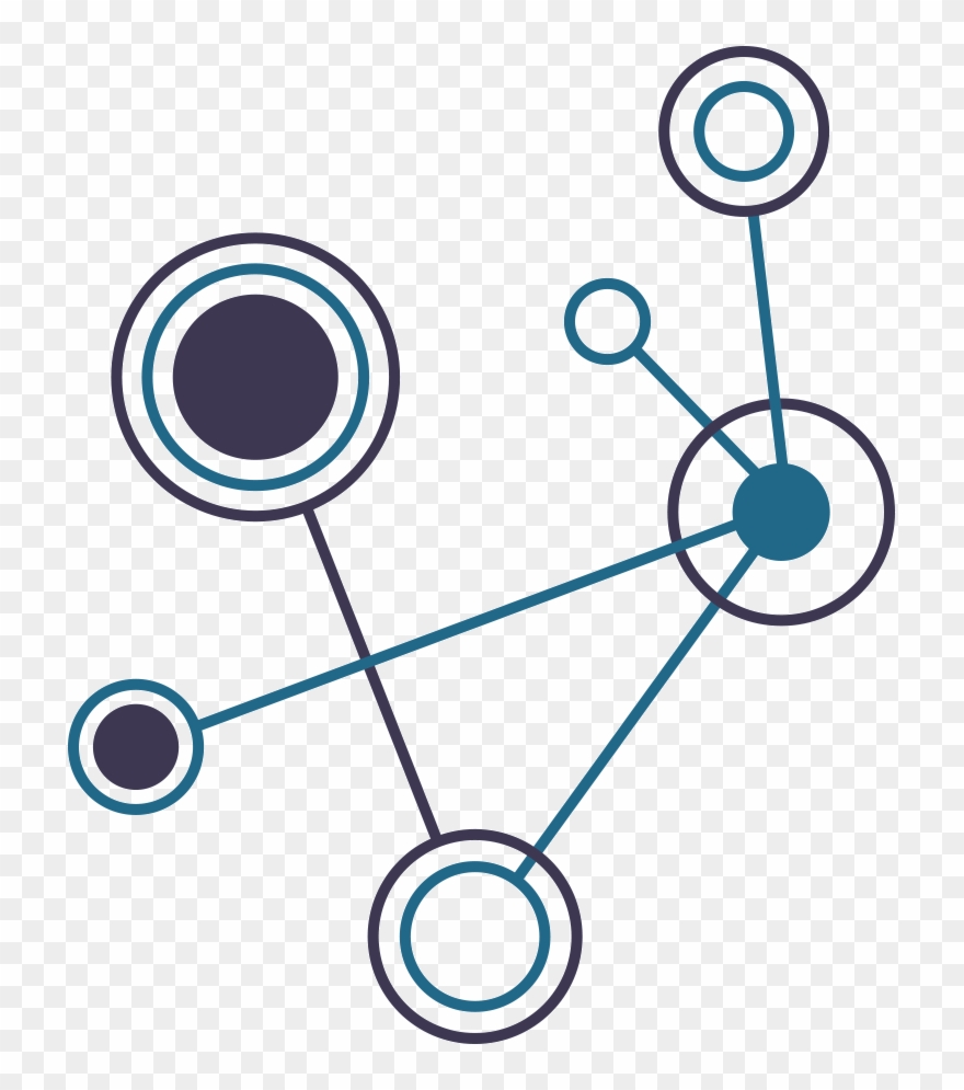 Circles Of Different Sizes Connected By Lines - Bachelor Of General Studies Clipart