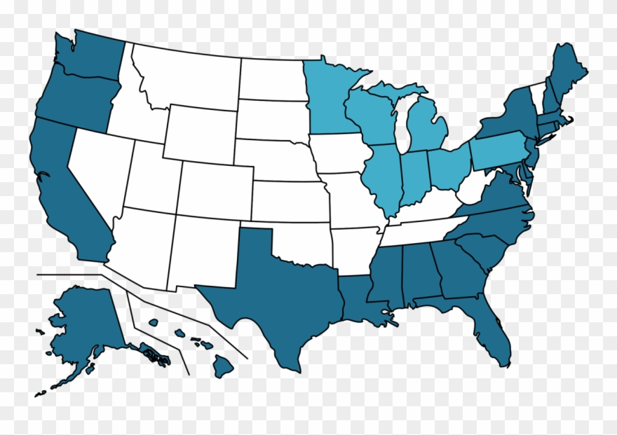 List Of U S By Coastline Wikipedia - State Map Outline Alaska With Heart In Home Clipart
