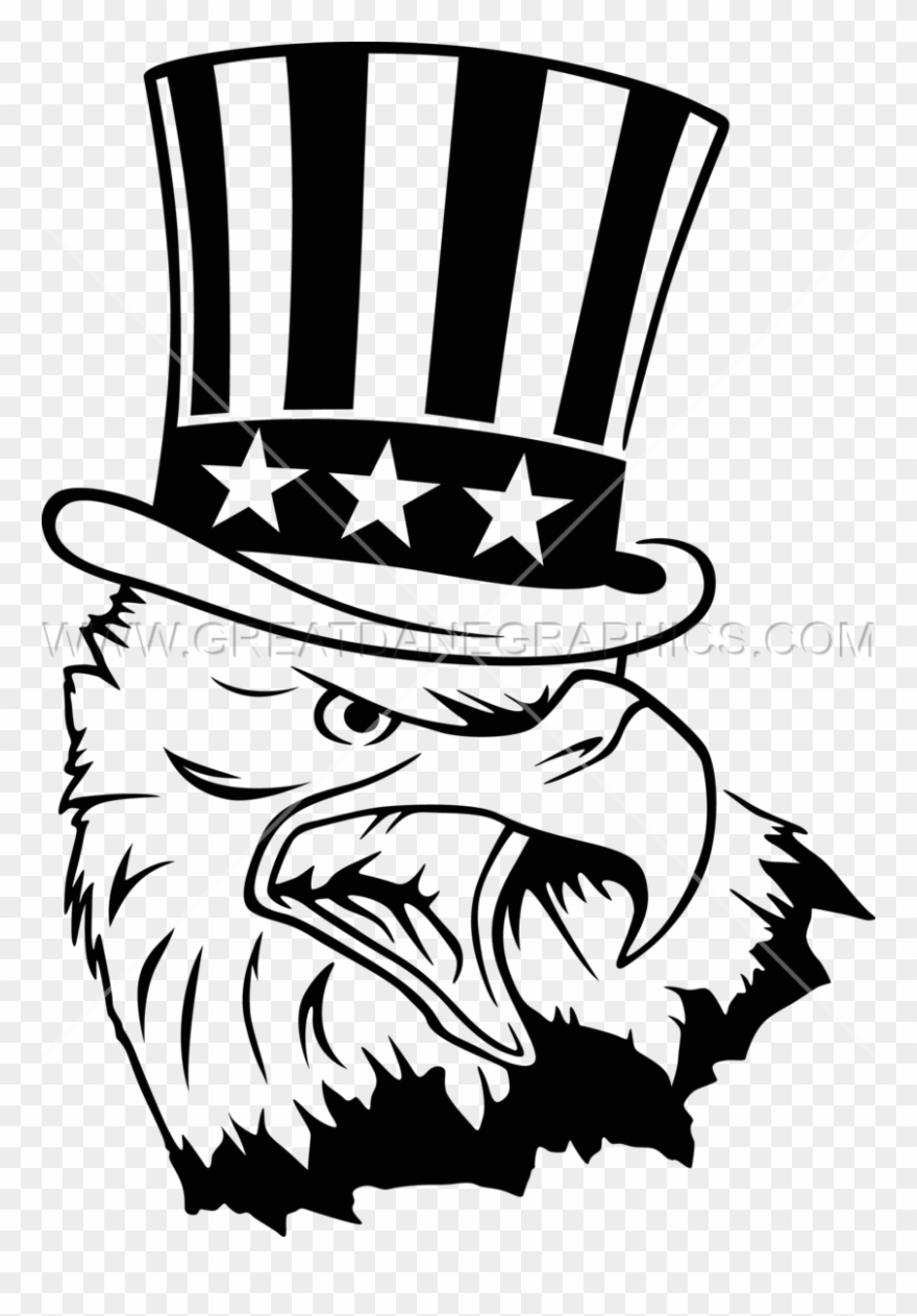Uncle Sam Clipart Head - Uncle Sam Eagle Cartoon - Png Download