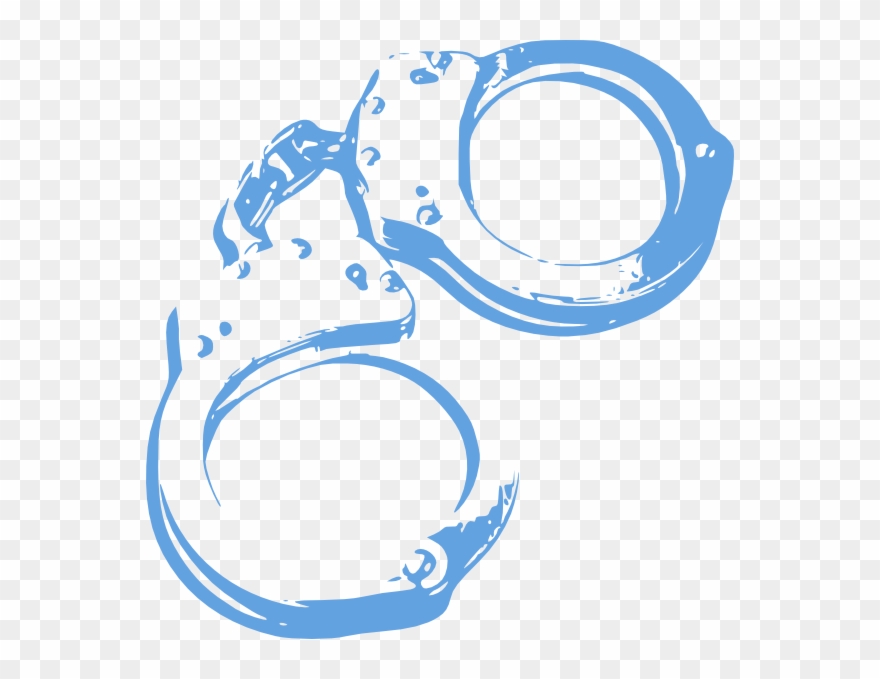 How To Set Use Light Blue Handcuffs Police Svg Vector Clipart