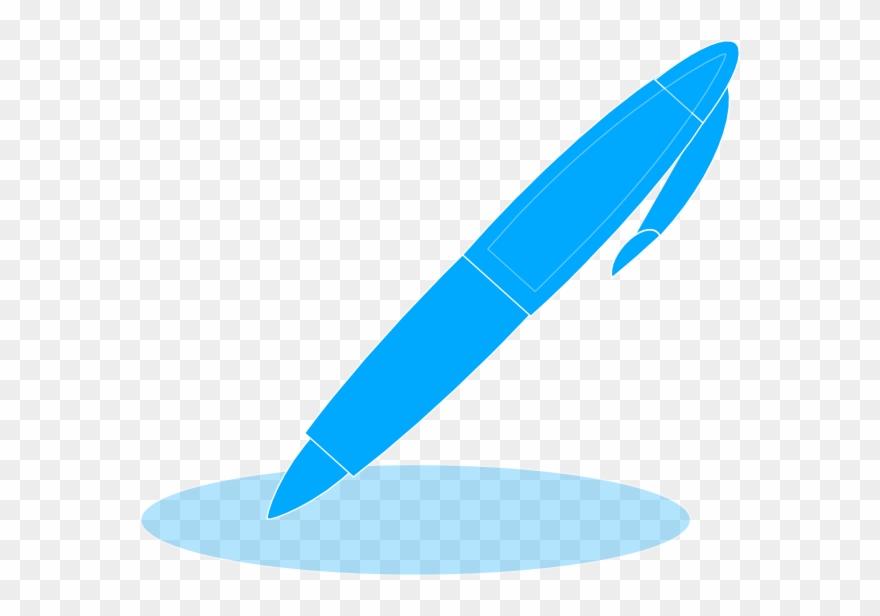Blue Pen Svg Clip Arts 600 X 536 Px - Png Download