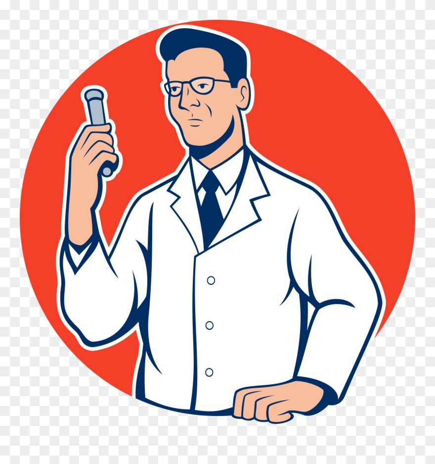 Scientist Clipart Cure - Chemist Cartoon - Png Download