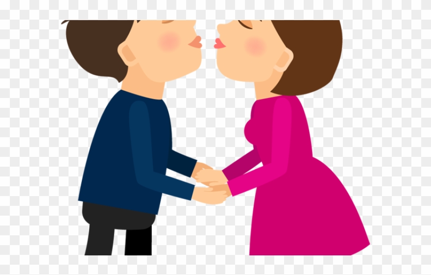 Kissing Clipart Holding Hands - Love Happy New Month - Png Download
