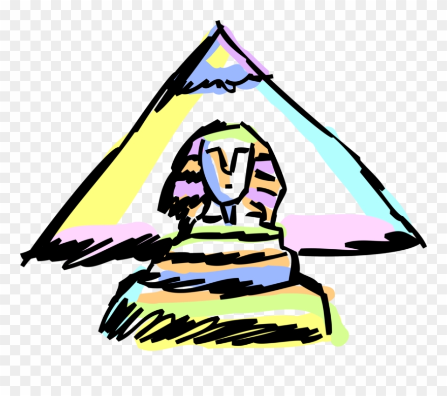 Vector Illustration Of Ancient Egyptian Great Sphinx Clipart