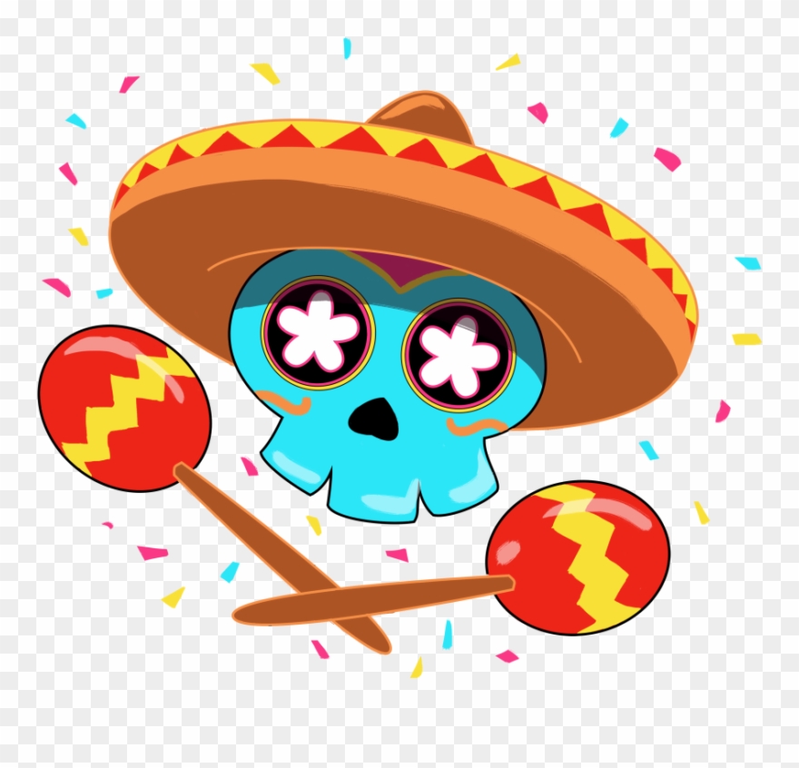 Maracas Crossed With Skull Clipart