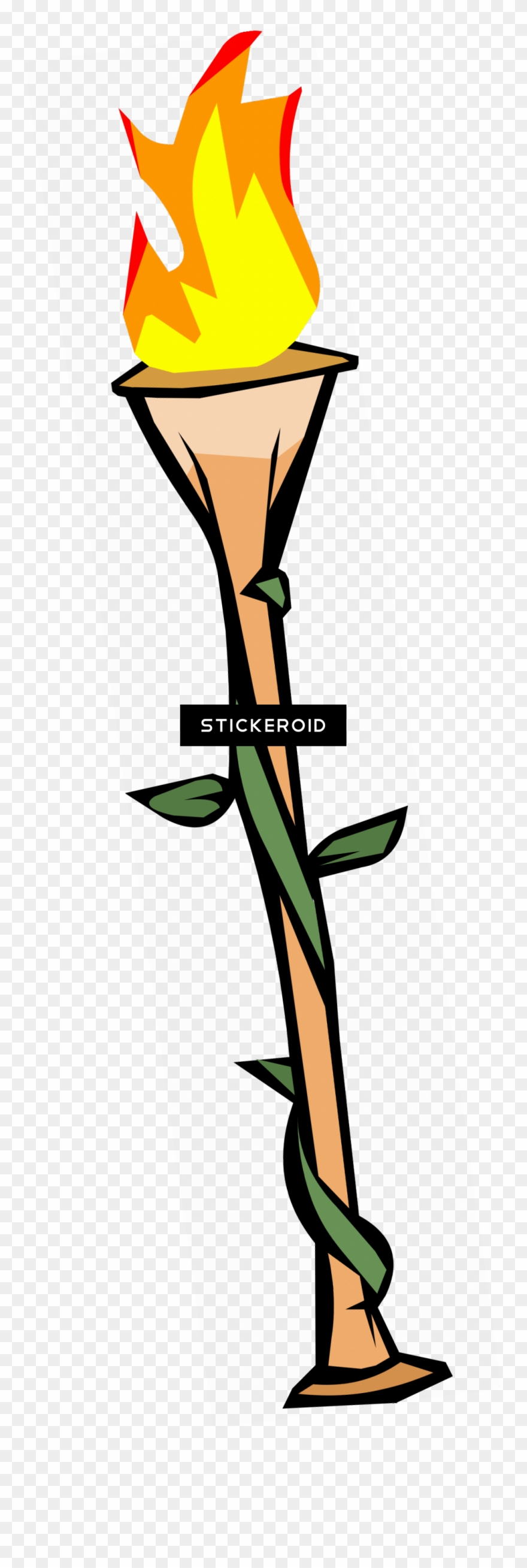 Bamboo Torch - Tiki Torch Clip Art - Png Download