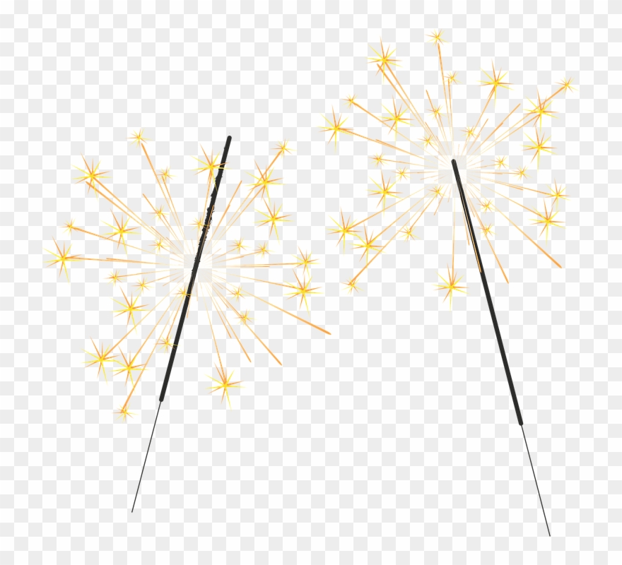 Sparklers Clipart Vector - Floral Design - Png Download