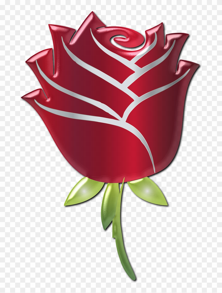 How To Make A Rose - Clip Art Rose - Png Download