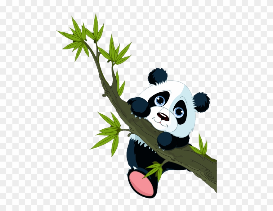 Fd34creationstubes - - Cartoon Panda In A Tree Clipart