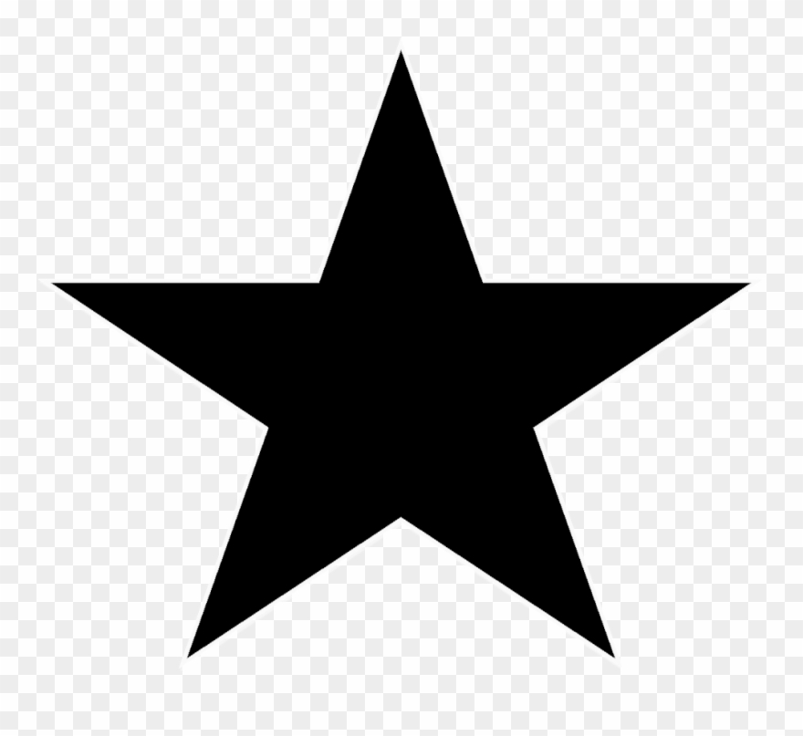 A Black Star - Transparent Background Star Png Clipart