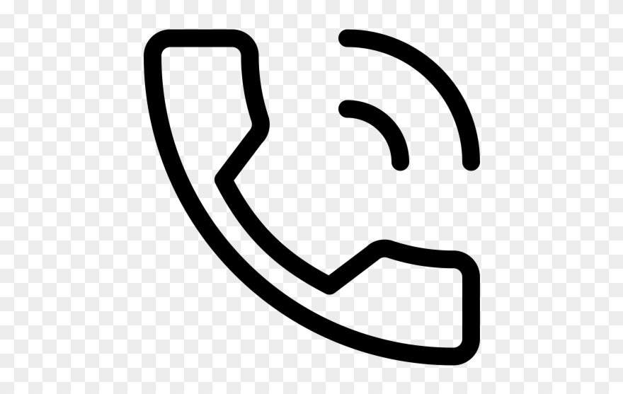Phone Conversation Rubber Stamp - Call Icon Line Clipart