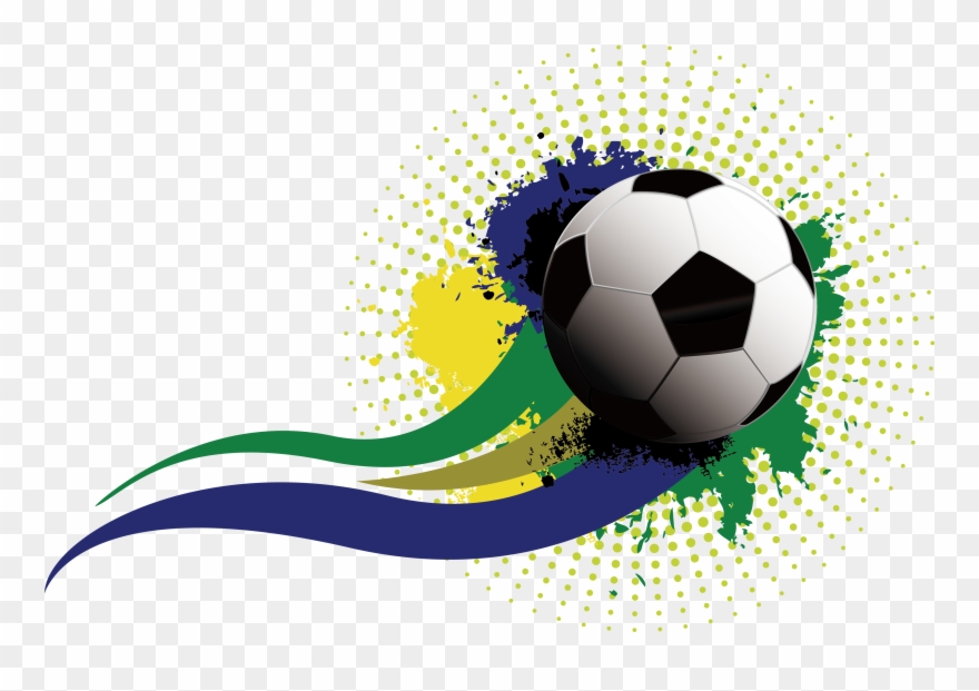 2014 Fifa World Cup Football Player Clip Art - Brazil Soccer Hd Flag - Png Download
