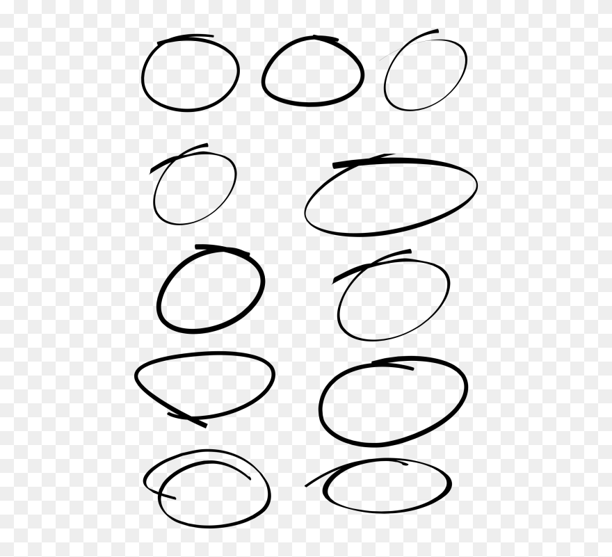 Circle Handwriting Oval Symbol Point - Handwriting Circle Clipart