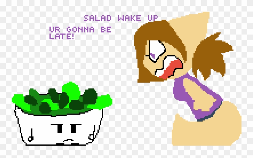 Wake Up Salad - Cartoon Clipart