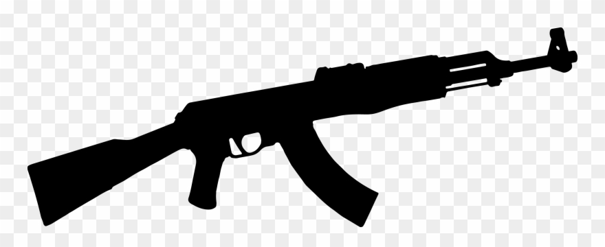 Free Ak Cliparts Download Clip Art On - Ak 47 Black Png Transparent Png