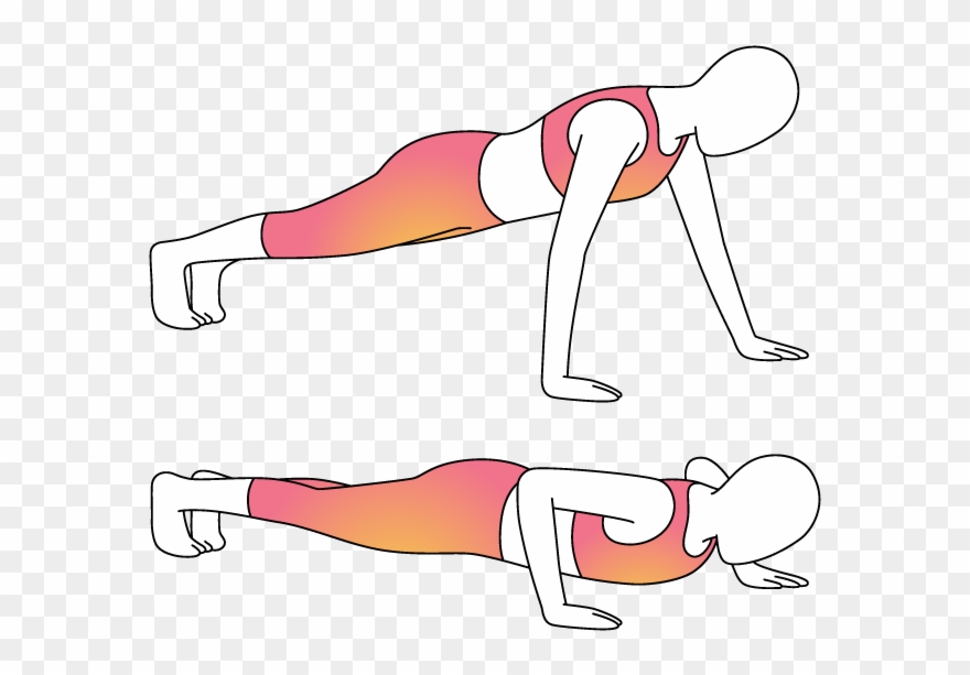 Shoulder Clipart Body Movement - Press Up - Png Download