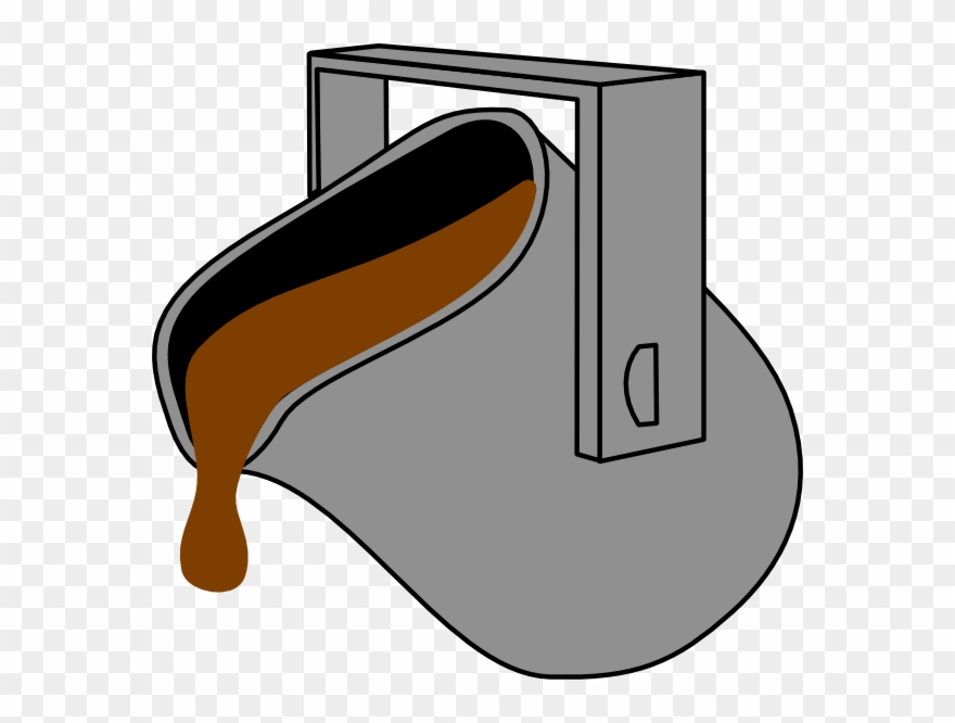 Paint Brown Bucket Clip Art At Clker - Drawing Of A Melting Pot - Png Download