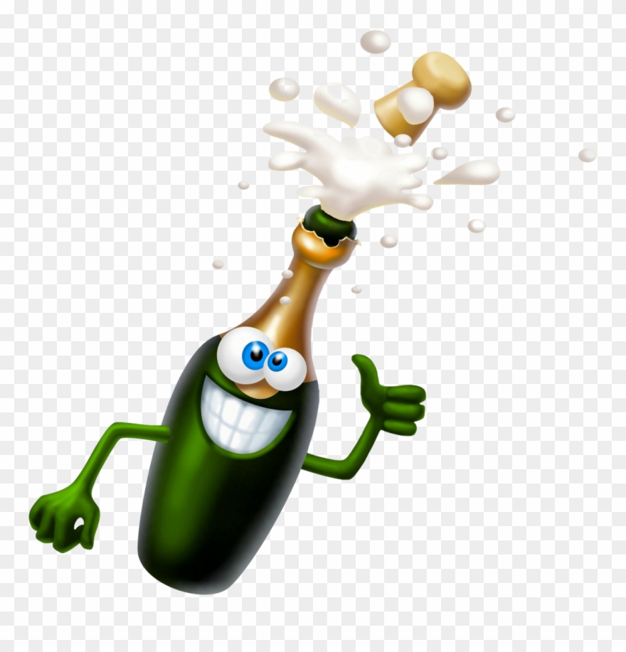 De - Sektflasche Emoji Clipart