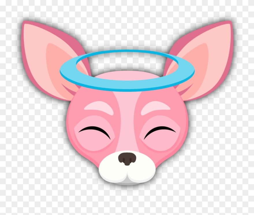 Pink Valentine's Chihuahua Emoji Stickers Clipart